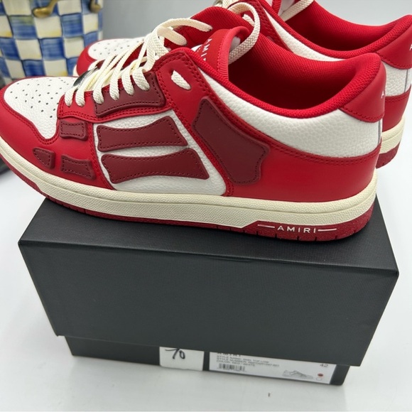 Men’s Amiri skel low top leather sneakers size 42. Worn once pristine. - Picture 6 of 11